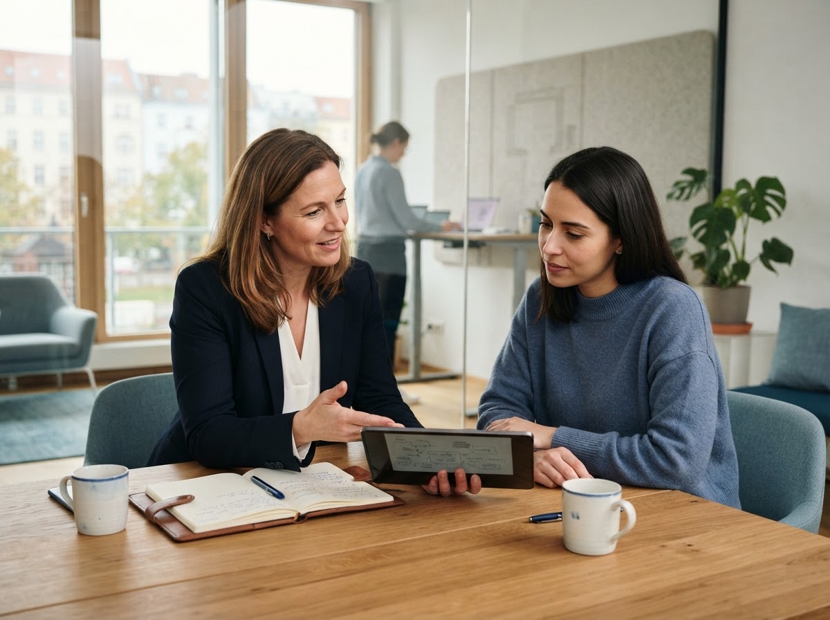Diadema Phontorio advisor reviewing portfolio liquidity data with a family